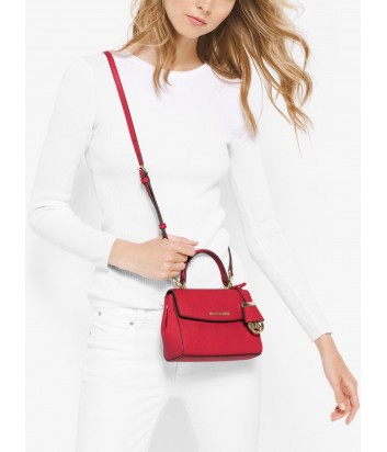 Сумка Michael Kors Ava extra-small в сафьяновой коже красная с золотой фурнитурой