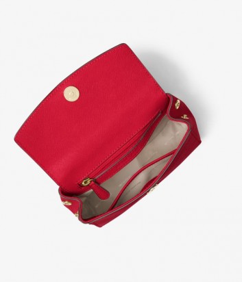 Сумка Michael Kors Ava extra-small в сафьяновой коже красная с золотой фурнитурой