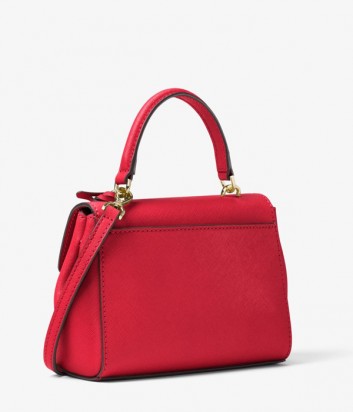 Сумка Michael Kors Ava extra-small в сафьяновой коже красная с золотой фурнитурой
