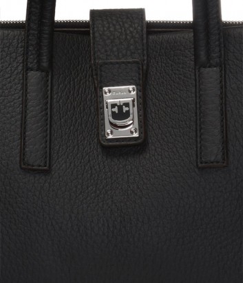 Деловая сумка Furla Idea 1021432 в крупнозернистой коже черная