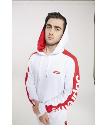 Белое худи с капюшоном Supreme SFU16 модель унисекс