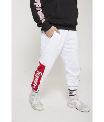 Белые спортивные штаны Supreme SPU203 модель унисекс