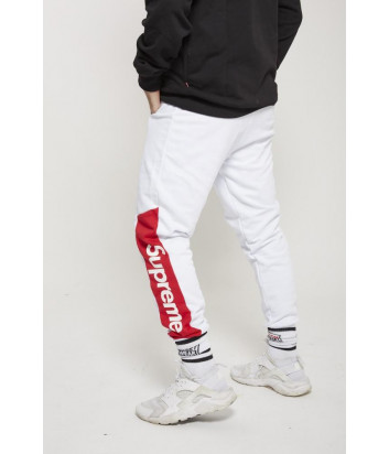 Белые спортивные штаны Supreme SPU203 модель унисекс