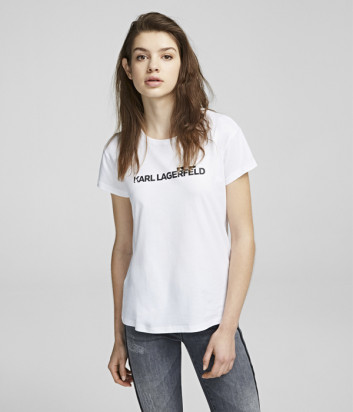Белая футболка Karl Lagerfeld 96KW1721 с надписью