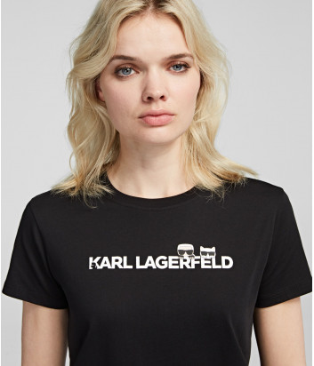 Черная футболка Karl Lagerfeld 96KW1721 с надписью