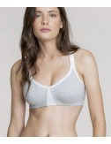 Спортивный бюстгальтер Gisela Fitness 10331 из мягкого хлопка серый