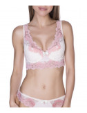 Бюстгальтер-бралет Rose&Petal La Reine 15004 кремовый с розовым кружевом