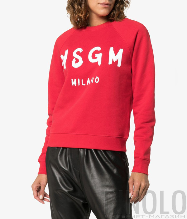 Женская толстовка MSGM 2641MDM с логотипом красная