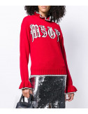 Женский свитер MSGM 2741MDM красный с логотипом