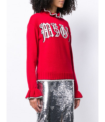 Женский свитер MSGM 2741MDM красный с логотипом
