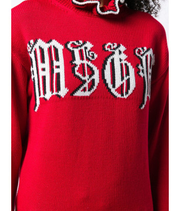 Женский свитер MSGM 2741MDM красный с логотипом