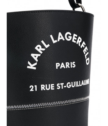 Кожаная сумка-ведро Karl Lagerfeld 96KW3045 черная