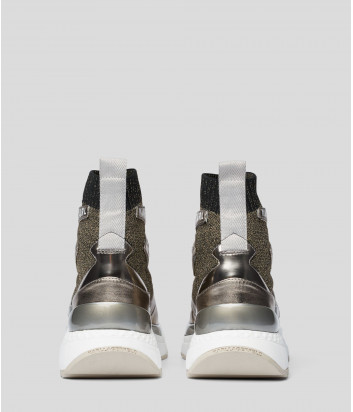 Кожаные кроссовки Karl Lagerfeld KL61658 с трикотажными манжетами