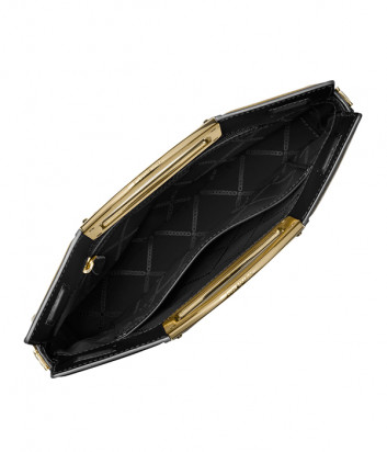 Кожаная сумка-клатч Michael Kors Berkley Legacy на цепочке черная