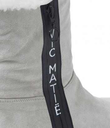 Замшевые ботинки на меху Vic Matie с мехом серые