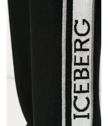 Трикотажные штаны ICEBERG AB057010 черные с логотипом