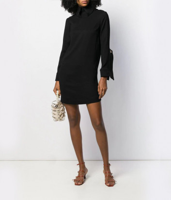 Платье-рубашка Erika Cavallini A9PP9AV06 с оригинальными манжетами черное