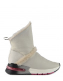 Кожаные угги ASH Klima с мехом белые