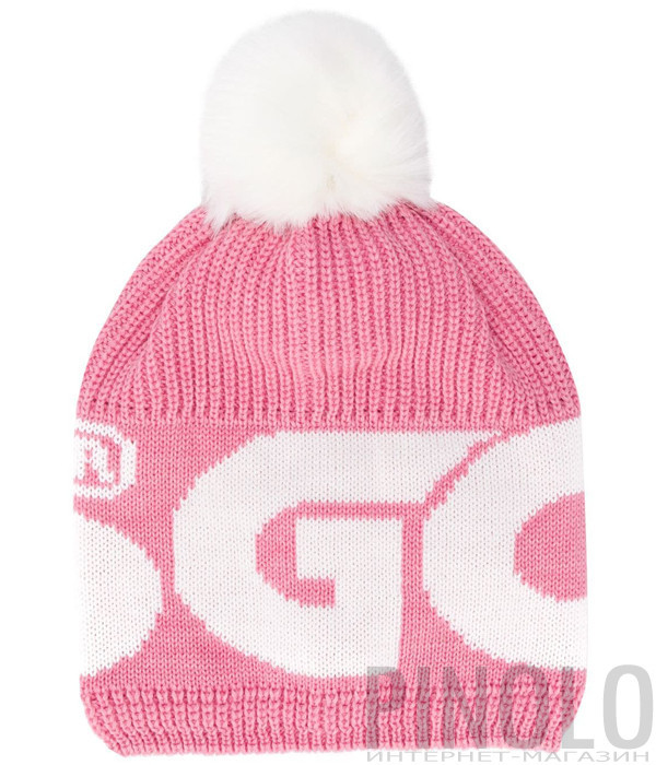 Женская шапка GCDS FW20W010387 розовая с логотипом