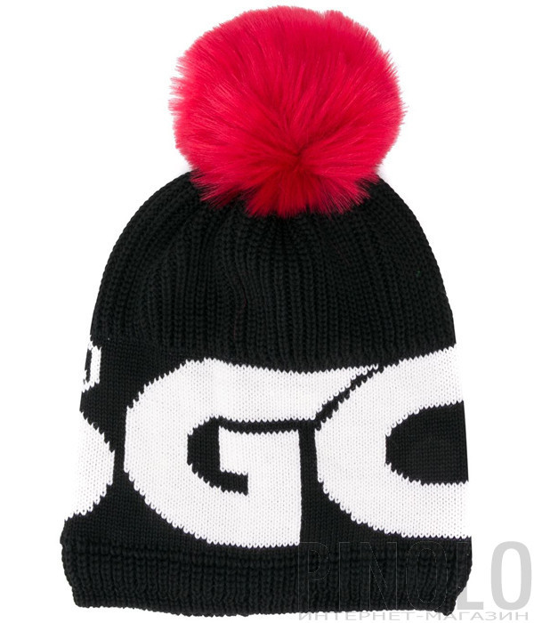 Женская шапка GCDS FW20W010387 черная с логотипом