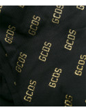 Черные колготки GCDS FW20W010355 с золотым принтом