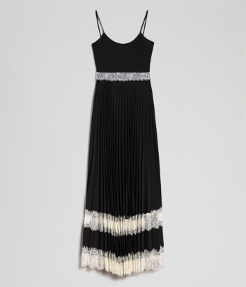 Платье-комбинация TWIN-SET 192TP2282 черное с кружевом