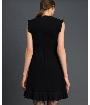 Черное платье TWIN-SET 192TT2061 с плиссированными деталями