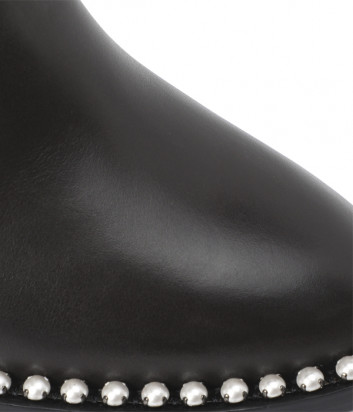 Кожаны сапоги Casadei 1S798L061 с декором черные