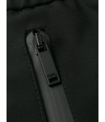 Брюки Karl Lagerfeld 255033 прямого кроя с эластичным поясом черные
