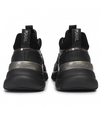 Кожаные кроссовки Karl Lagerfeld KL51720 на платформе черные