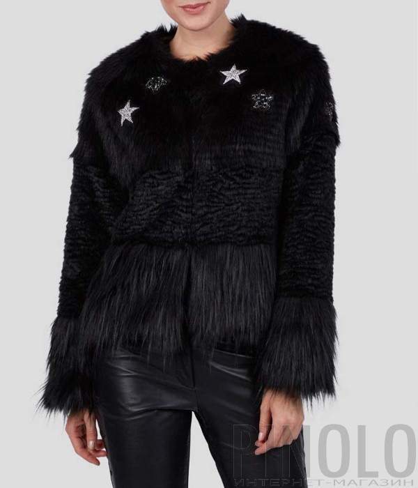 Полушубок Sportalm 889218 их экомеха черный