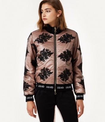 Куртка Liu Jo T69027 розовая с черной вышивкой