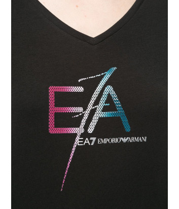 Футболка EA7 Emporio Armani 6GTT11 TJ12Z черная с рисунком
