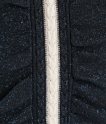 Трикотажная юбка Liu Jo T69010MA09E синяя с люрексом