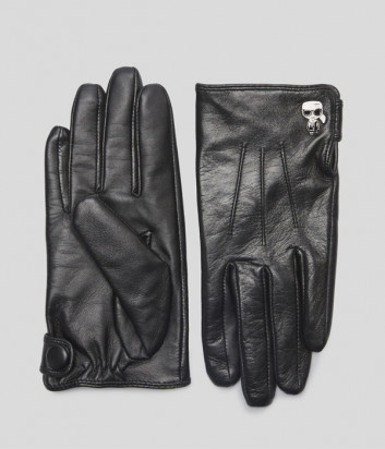 Кожаные перчатки Karl Lagerfeld Ikonik 96KW3603 черные