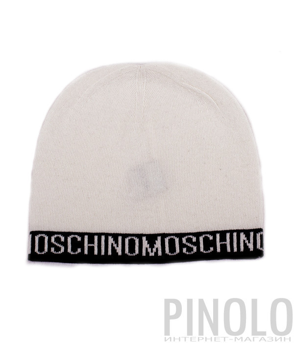 Женская шапка Moschino 65115 белая