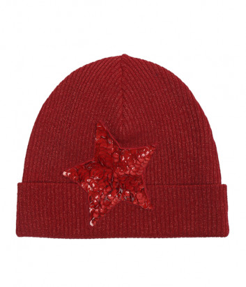 Красная шапка P.A.R.O.S.H. Loulux 010510 с декором