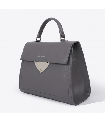 Сумка Coccinelle B14 Medium в текстурной коже серая