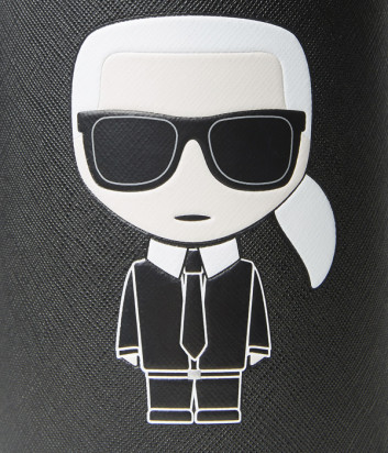 Сумка-цилиндр Karl Lagerfeld 201W3087 в коже сафьяно черная
