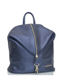 Кожаный рюкзак Di Gregorio 8539 синий
