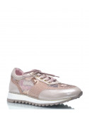 Кожаные кроссовки Lab Milano 33302 розовые с декором
