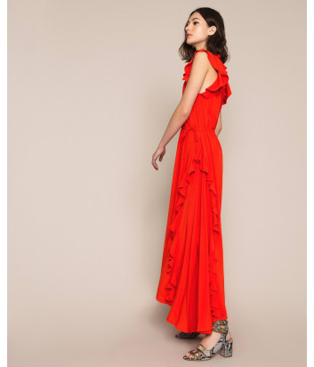 Длинное платье TWIN-SET 201TP250D оранжевое