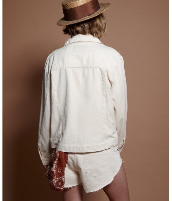 Джинсовая куртка ONE TEASPOON 22702 кремовая