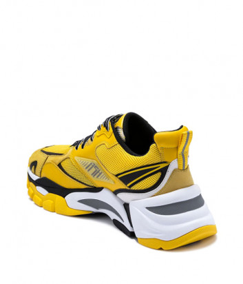 Женские кроссовки ASH Flex Combo желтые с контрастными вставками