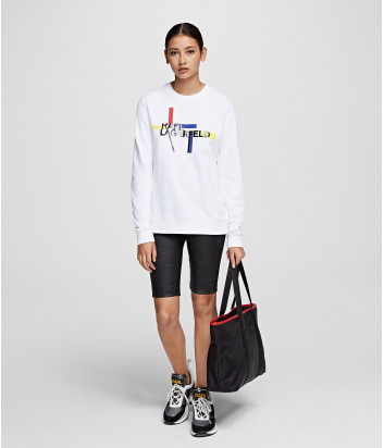 Толстовка KARL LAGERFELD 201W1811 с логотипом белая