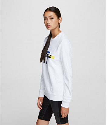 Толстовка KARL LAGERFELD 201W1811 с логотипом белая