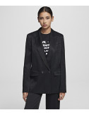 Черный пиджак-смокинг KARL LAGERFELD 201W1411 со съемным ремнем