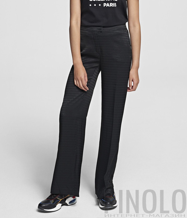 Широкие брюки KARL LAGERFELD 201W1009 черные