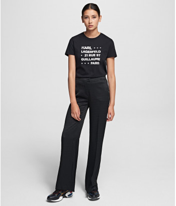 Широкие брюки KARL LAGERFELD 201W1009 черные