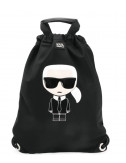 Рюкзак-сумка KARL LAGERFELD Ikonik 201W3090 черный с принтом
